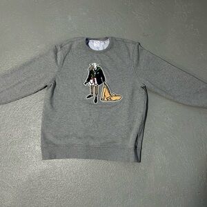 Brooks Brothers XL gray Henry the Sheep patch sweater